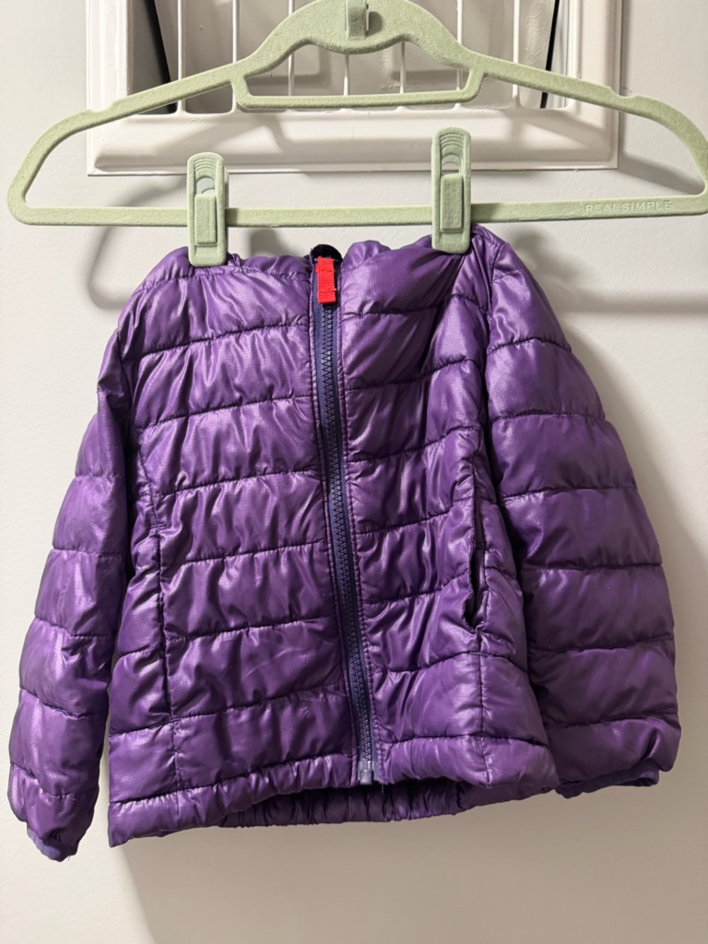 Primary Lightweight Purple Puffer Jacket, 2T